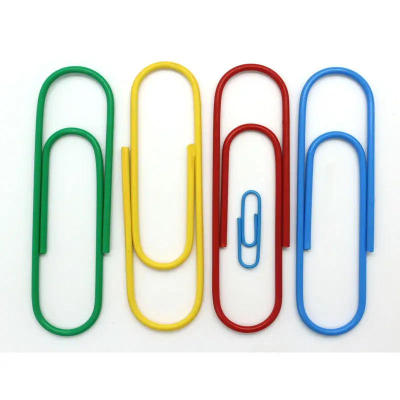 MIX Color Paper Clips Student Stationery Large Metal Clip CUTE Office Accessories BOOKMARK 12Pcs/lot 100MM