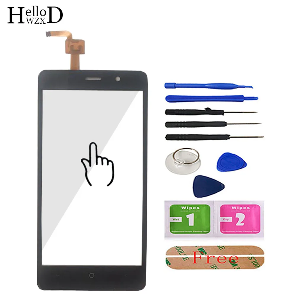 Painel de reparo para leagoo m5, 5.0 ", touch screen, digitalizador, peças de reparo, glass, lente de vidro frontal, sensor, adesivo grátis, presente