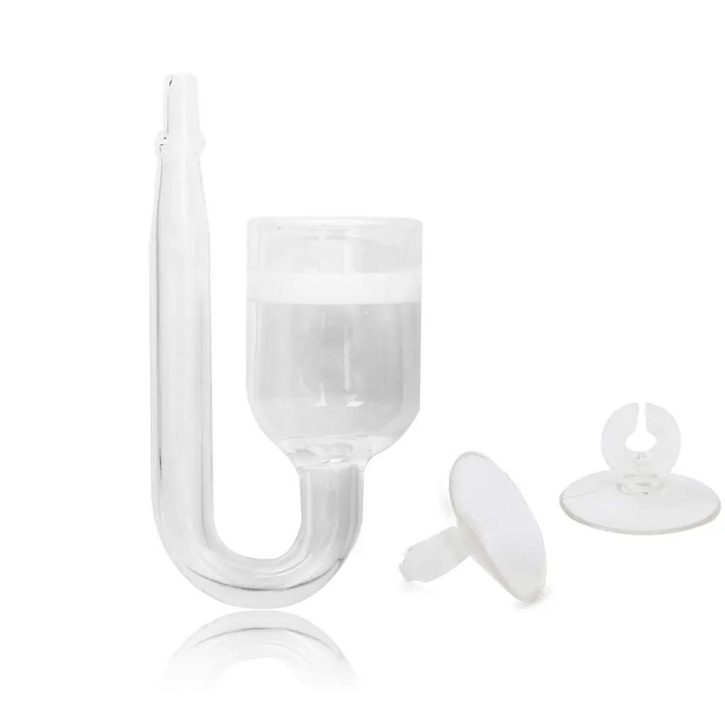 Hồ Cá Cá CO2 Khuếch Tán Thán Khí Lò Phản Ứng Với Đĩa Gốm + 2 Hút Thả Vận Chuyển