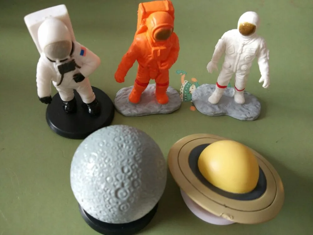 Mini modelo de planeta exploración espacial astronauta planeta decoración juguete regalo figura 5 unids/set/Set