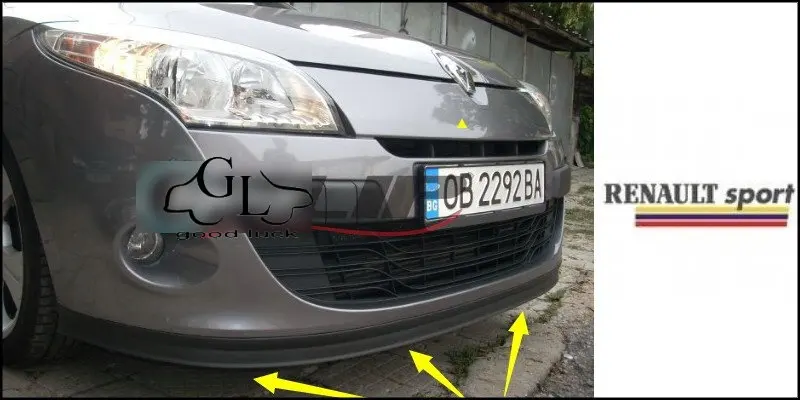 Bumper Lip Deflector Lips For Renault R-Space R Space Front Spoiler Skirt For TopGear Friends Tuning Car View / Body Kit / Strip