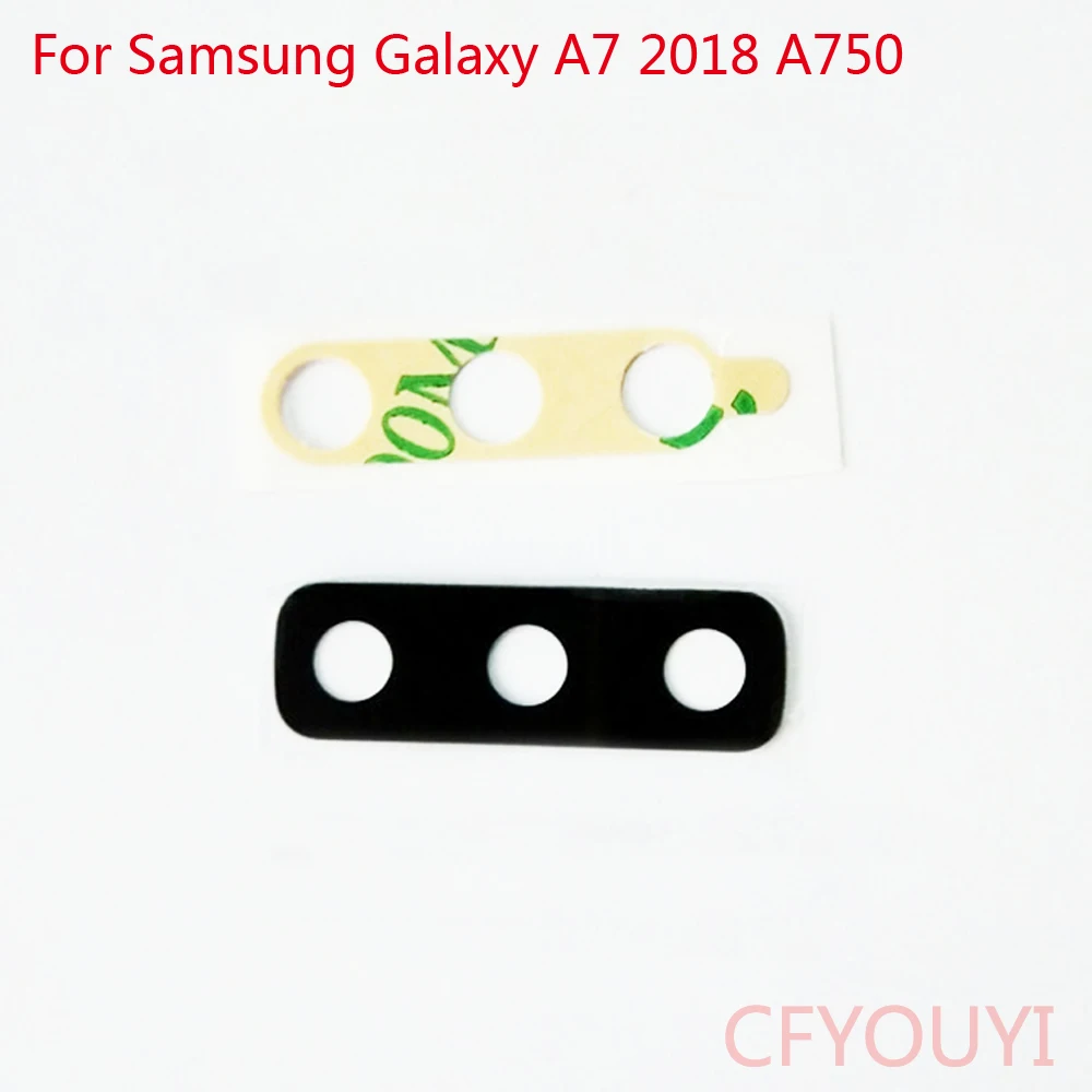 10-100pcs/lot For Samsung Galaxy A7 2018 A750 Back Rear Camera Glass Lens Cover With Adhesive Replacement Part