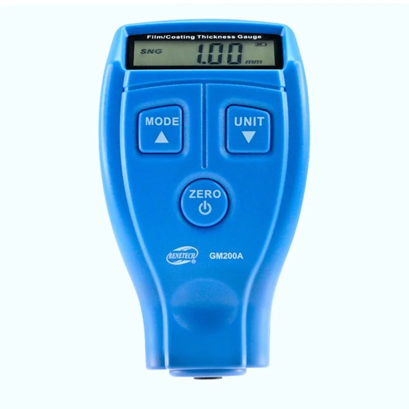 GM200A Digital Car Film Thickness Gauge LCD Display Automotive Coating Paint Iron Varnish Thickness gauge 0-1.8mm Width Meter