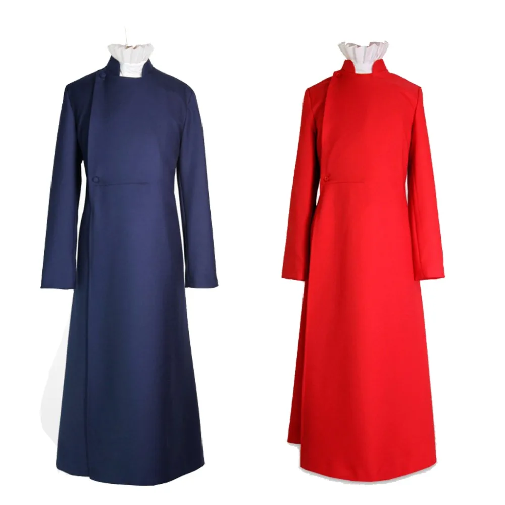 

Cosplaydiy Custom Made Child Kids Pure Red Blue Choir Cassock Cosplay Costume Robe Pastors Cassock With Whit Tie L320