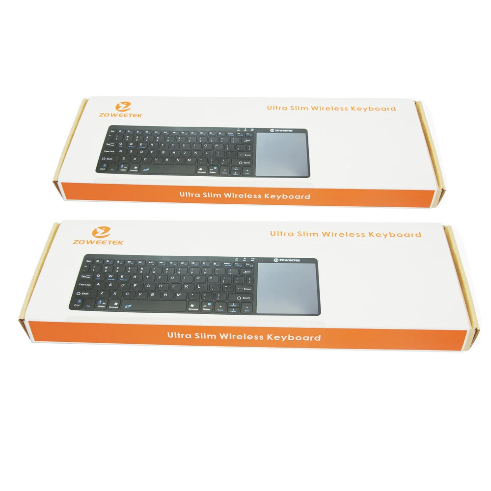 Zoweetek K12BT-1 Mini Wireless Spanish Language Bluetooth Keyboard Touchpad  Remote Control for PC  Android TV Box