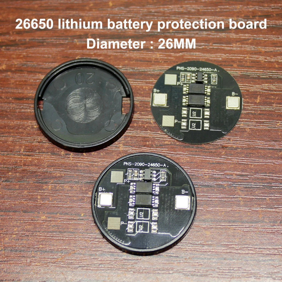 10set/lot 26650 lithium battery 3.7V dual MOS protection board 1 section 26650 lithium battery 4.2V protection board current 4A