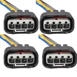 4pcs Car Ignition Coil Harness Plug Connector 4-way For Toyota Lexus Female Camry Pontiac Corolla Matrix Yaris Scion 90980-11885