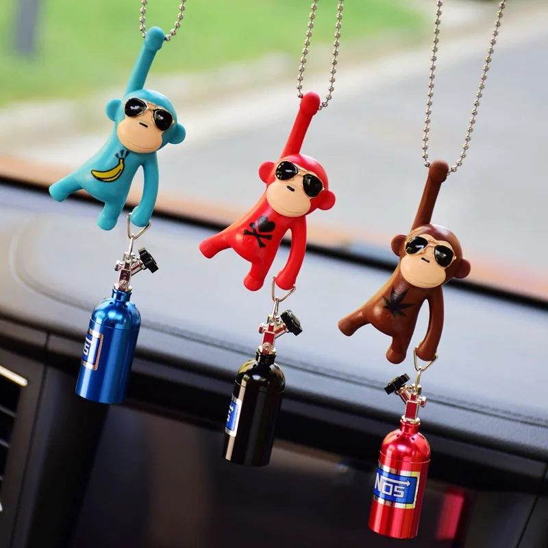 Car Pendant Hanging Monkey  Car Interior Ornaments Decoration Rear View Mirror Accessories For Car Ornament