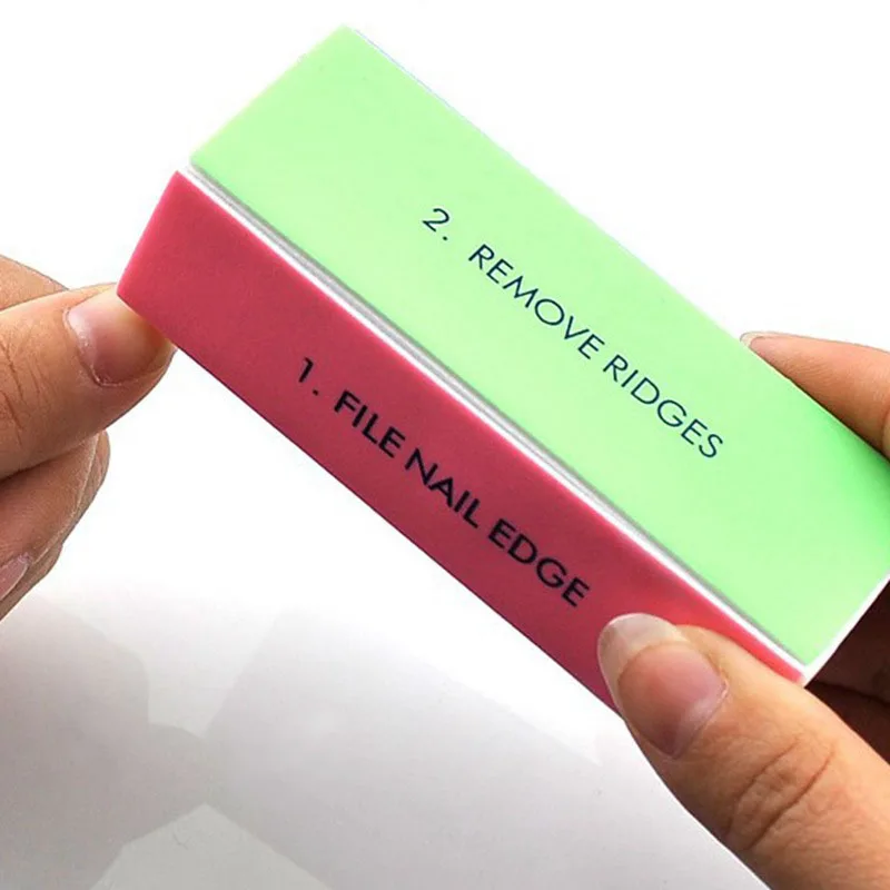 Nail File Buffer 4 Sides 2pcs Nail Art Files Buffer Square 9cmx3cmx2.5cm Polishing Block Manicure Nail Art Tool High Quality
