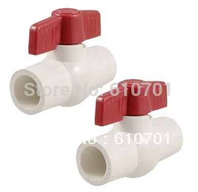 

2pcs Plumbing 20mm Water Shut Off PVC-U 3/4" Slip to 3/4"Slip Ends Full Ports Ball Valve Water Supply Waste Treatment Irrigation