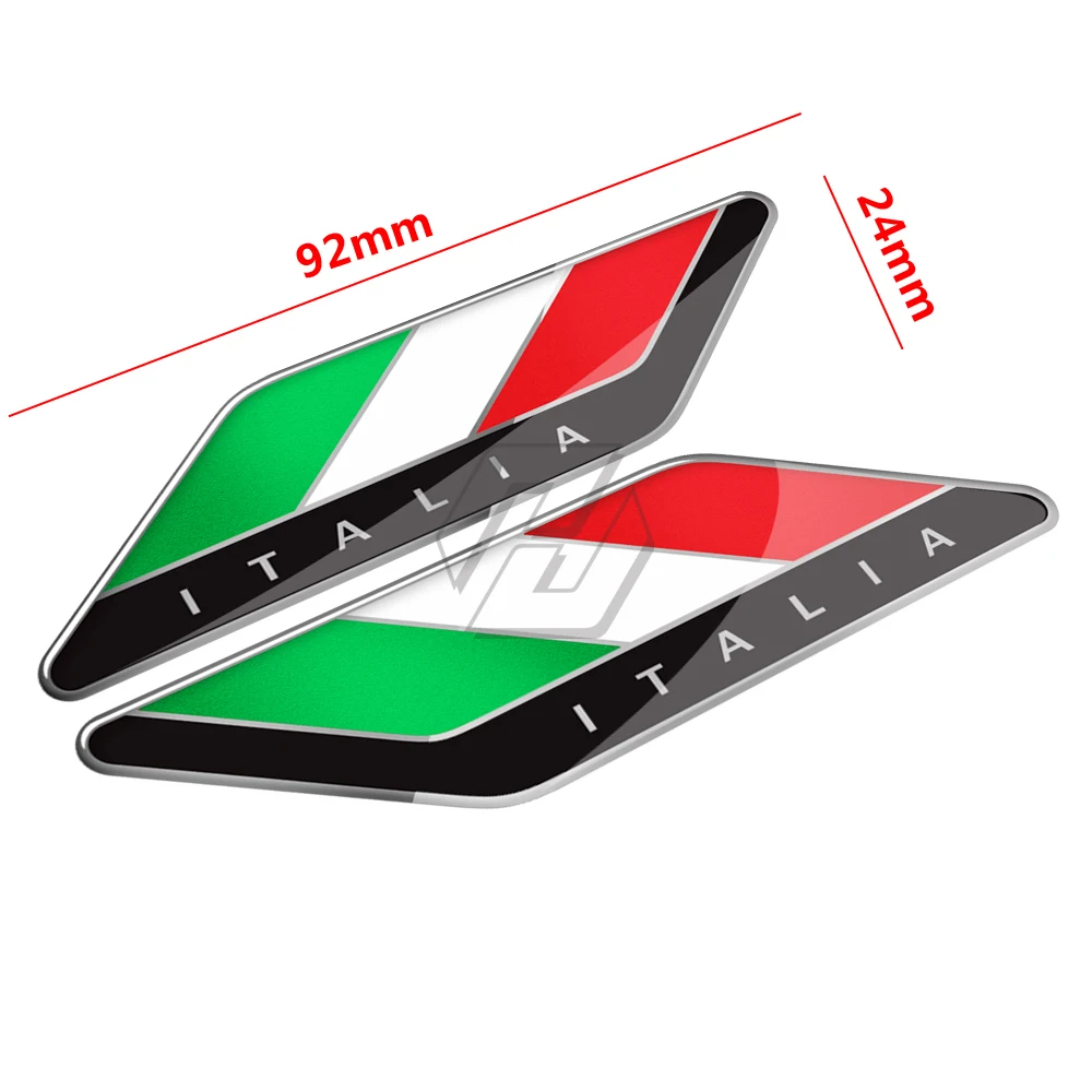 สำหรับ Aprilia Ducati Suzuki Yamaha Honda Kawasaki สำหรับรถยนต์ Decals 3D อิตาลีธงสติกเกอร์ Italia Decals