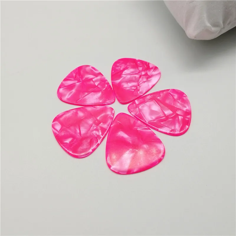 Pink Pearl Guitar Picks, Blank, Pearloid, Plectrum for Guitar, 100Pcs