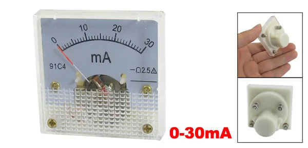 91C4 DC 20MA 30MA 50MA 100MA 200MA 300MA 500MA 1A 3A 5A nalog Ammeter Panel AMP Current Meter Gauge Amperemeter Amperimetro