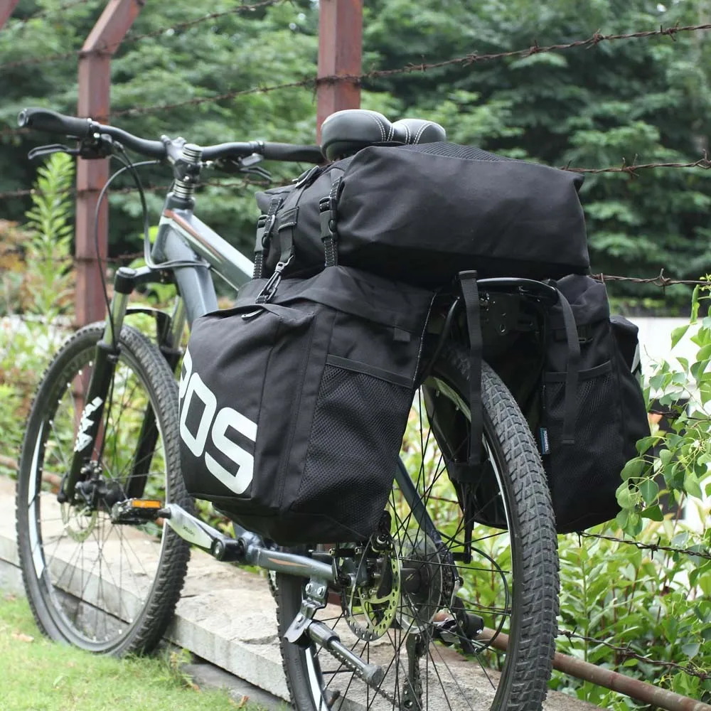 Bike Carrier Rack Bag Multifunctional Road Bicycle Luggage Pannier Rear Pack Seat Trunk Bag With Waterproof Rain Cover