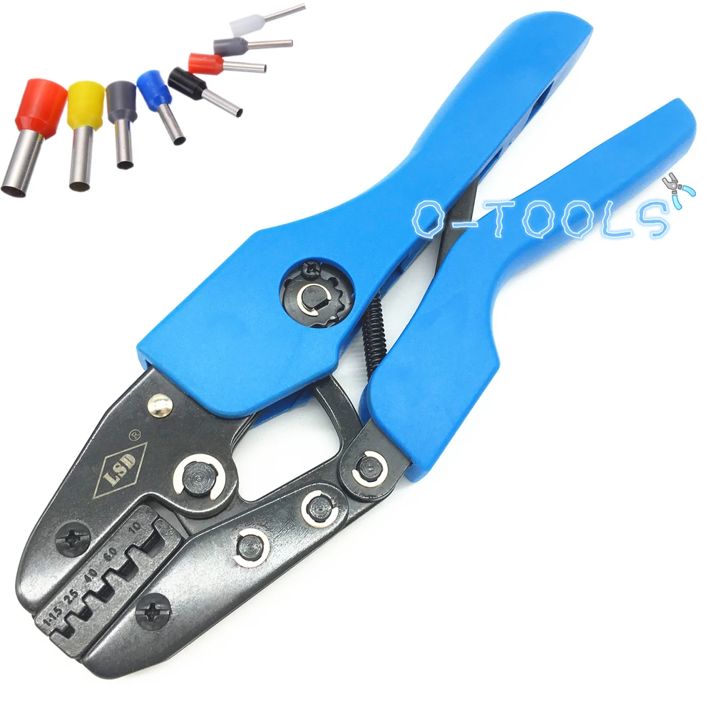 Ratchet crimping pliers for wire ferrules 1-10mm² crimper insulated cord end sleeve hand terminal crimping tools AN-10WF