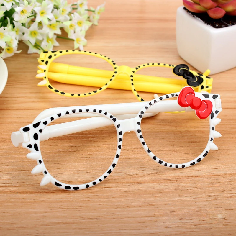 Fashion Frame Cute kawaii Ballpoint Pens primary students Gift  Glasses Pen