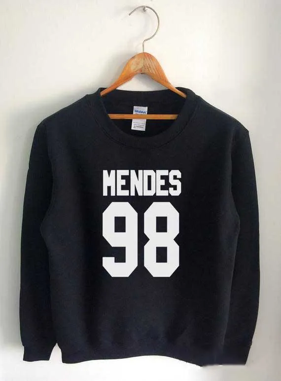 Sugarbaby Mendes 98 Sweatshirt Long Sleeve Fashion Casual Tops Unisex Black Grey Jumper High quality Sweatshirt Drop ship