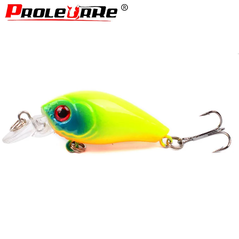 6Pcs Mixed Colors Minnow Fishing Lures Set 4.5cm 3.5g Mini Crank Wobblers With Treble Hooks Tackle Topwater Swim Crankbaits Kit