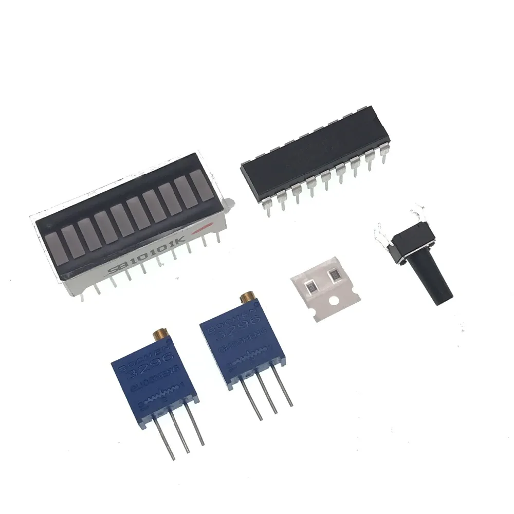 LM3914-indicador LED para coche, pantalla de bricolaje, 10 segmentos de capacidad, nivel de potencia, batería, 5V, 12V