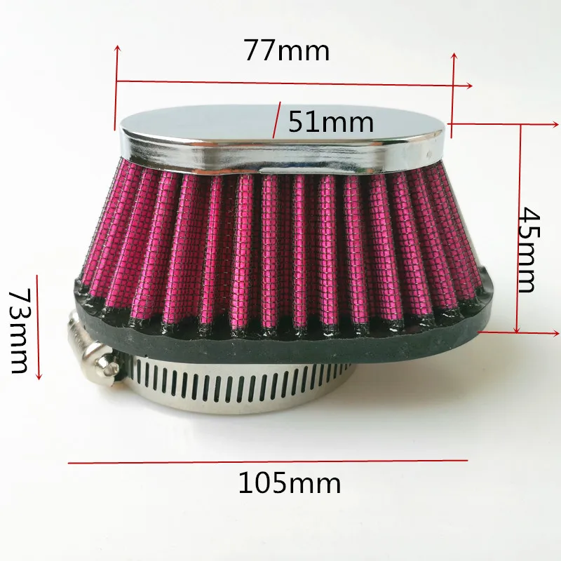 1 pcs 39mm 42mm 45mm 48mm 50mm 52mm 54mm Motorcycle Air Filter for CB750/SR400 Air Filters & Systems