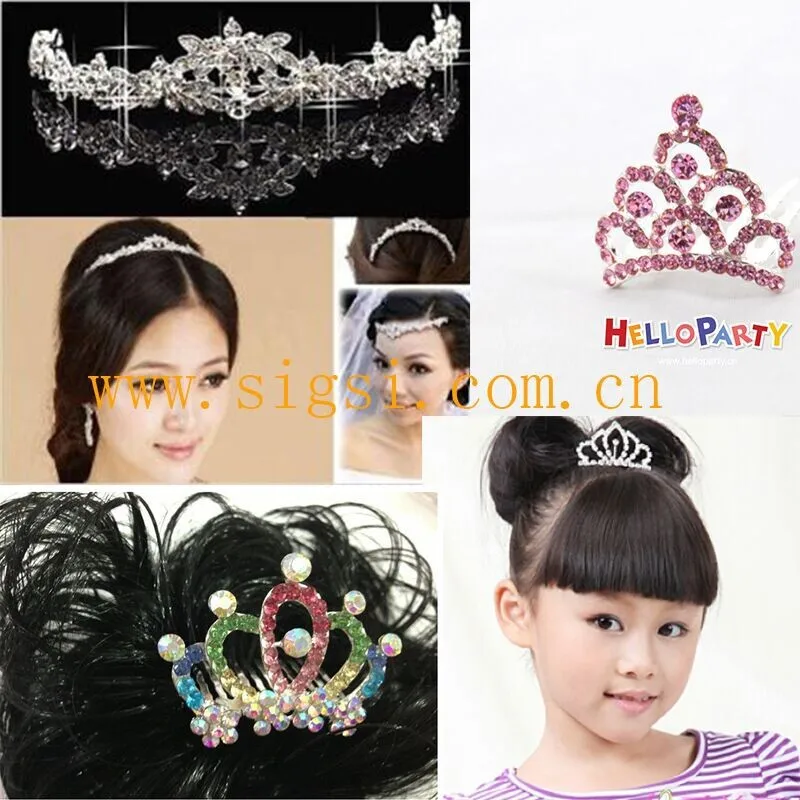 Unique design accessories crown shape rhinestone comb for any occassion