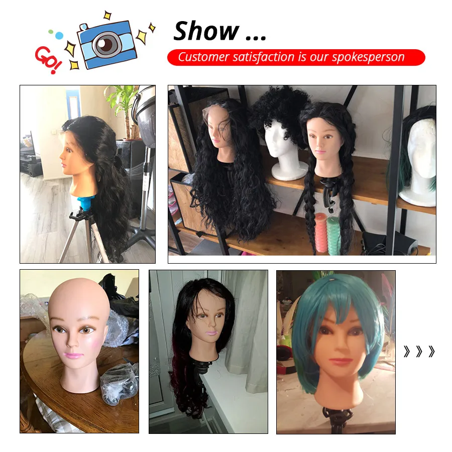 Bald Mannequin Head With Clamp Female Mannequin Head For Wig Making Hat Display Cosmetology Manikin Head For Makeup Practice