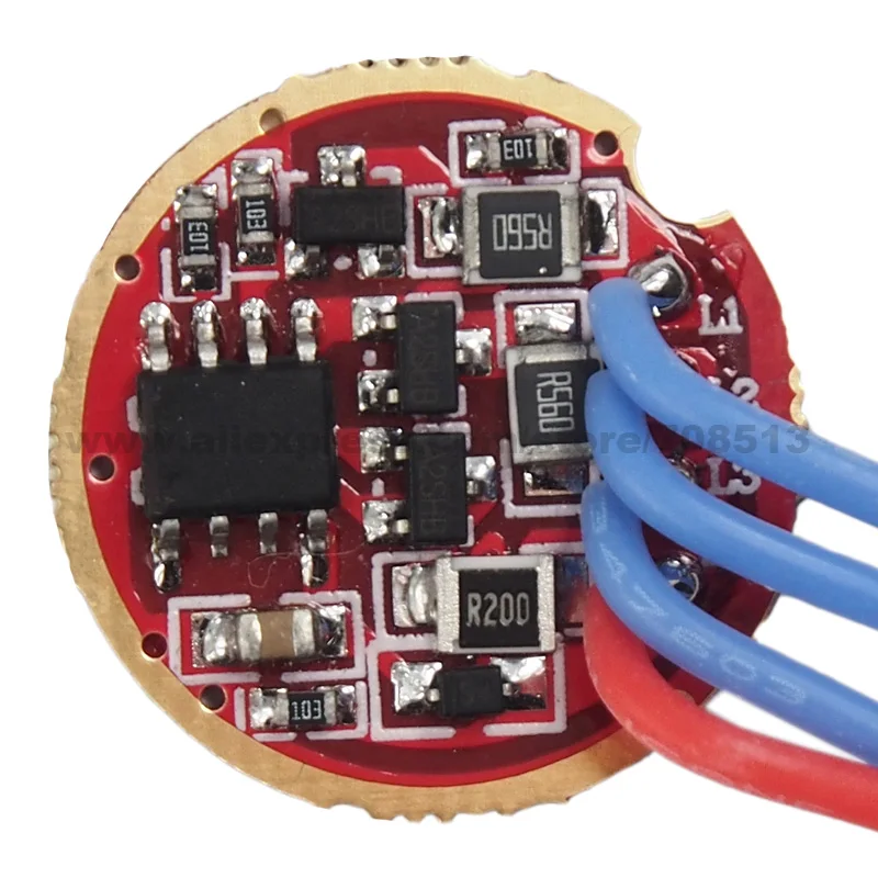 KZ-3016 Individual Triple LED 20mm 1.5A 2.7V - 4.5V Driver Circuit Board ( 1 pc )