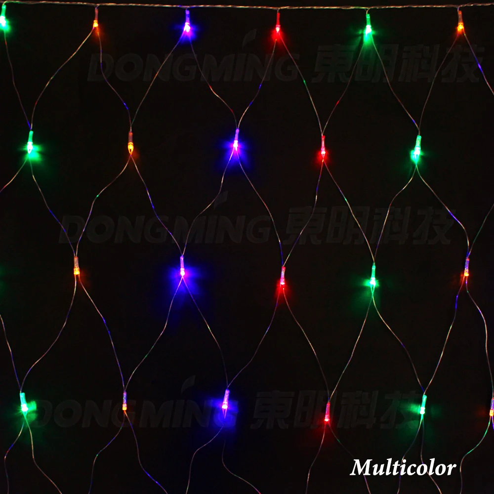 5pcs/Lot Garden Christmas LED Net Lights 220V EU Plug 8 Displays1.5*1.5m 96 LEDs Waterproof Fairy Lights Decor Tree