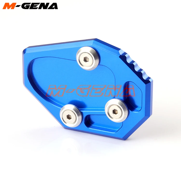 CNC Aluminum Motorcycle Side Stand Pad Enlargement Plate Kickstand Extension For MT-07 MT07 2014-16