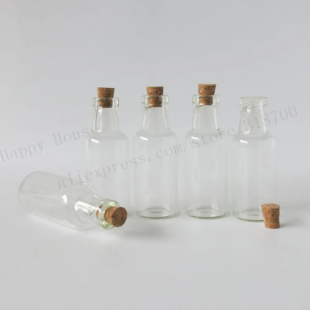 100 x 12ml mini clear wishing glass bottle,small cork stopper glass sample vial,current bottle with message