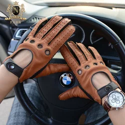 Fashionable Autumn Winter Man Deerskin Gloves Vintage Locomotive Gloves Motorcycle Leather Gloves Male M-55