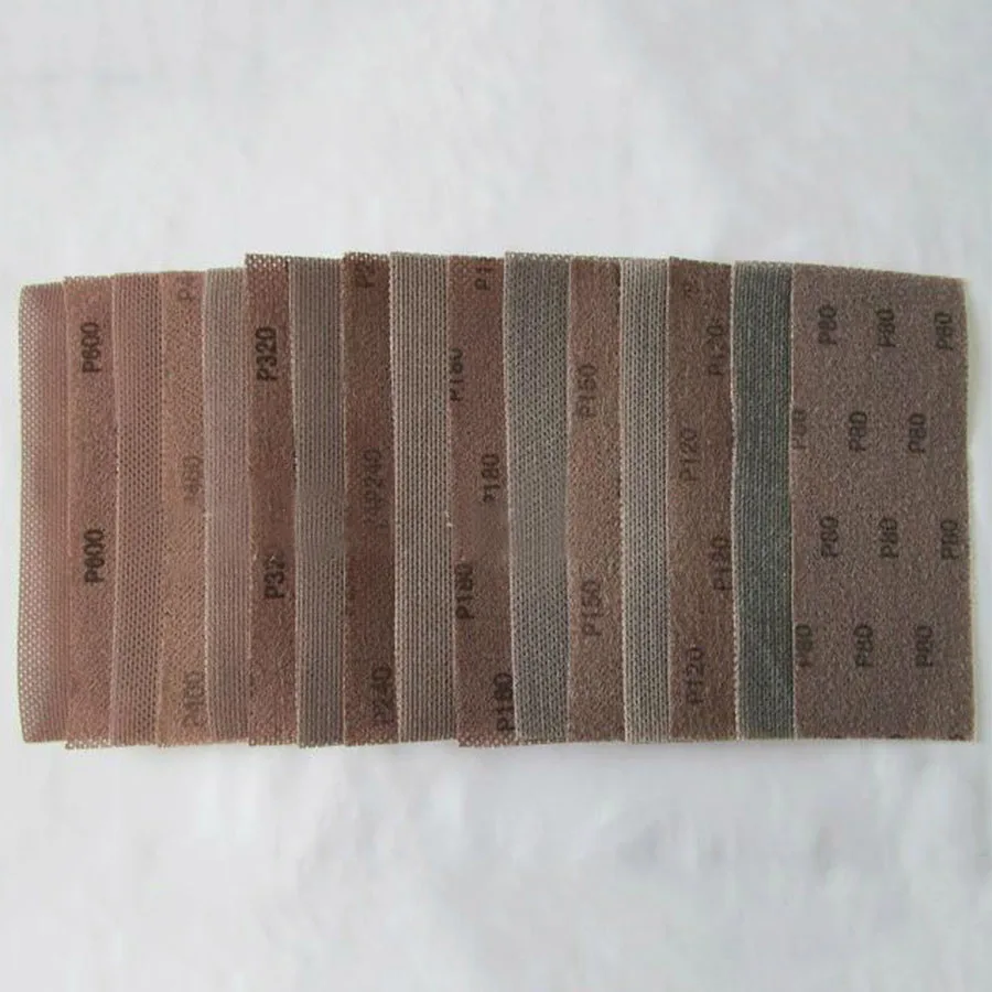 

Hook Loop Sandpaper Strips 120-1000 Grit Mesh Sanding Sheet Sandpaper Strips Flocking 93x230mm Papel de arena