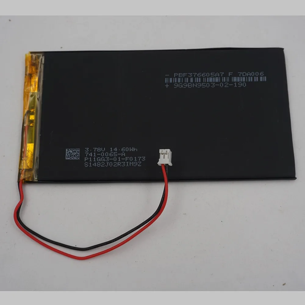 

XINJ 3.7V 4000mAh 14.8Wh Polymer LiPo Li Battery 3766125 JST-PH 2pin 2.0mm Connector For MID Power Bank Portable DVD Tablet PC