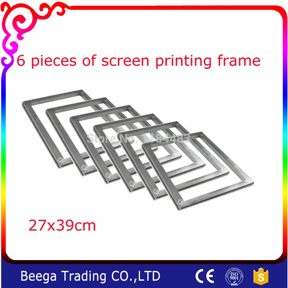 

Aluminum Screen Frame 6Pcs 10.5"x15" Printing Silk Fabric Mesh