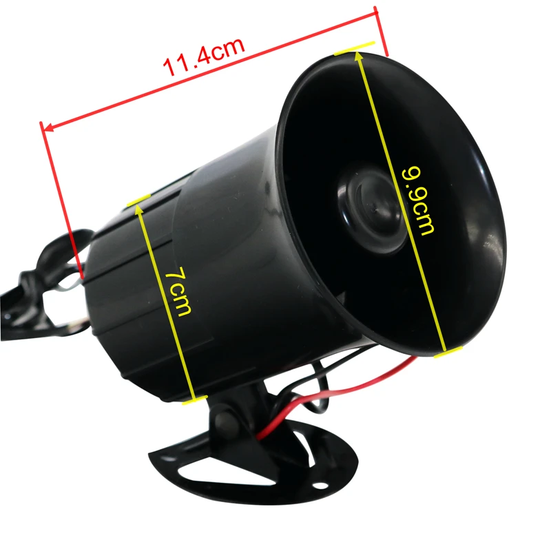 MoFlyeer Universal 12V 20W Auto Car Loud Horn 105-115db Siren with 6 Sound Tone Megaphone Alarm for Motorcycles Van Truck Boat