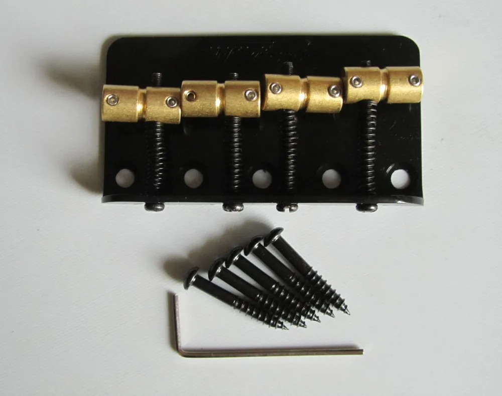 

KAISH Quality Wilkinson Bass Bridge w/ Brass Saddles fits P Precision Bass JB Black/Gold
