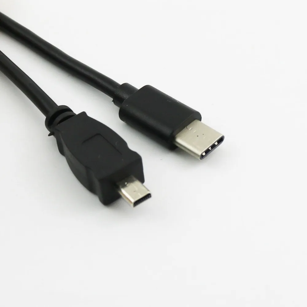 1pcs 30cm USB Type-C 3.1 Male to MINI 8 PIN Male USB 2.0 OTG Cable For Nikon Camera