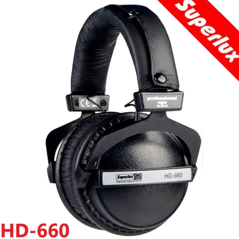 Superlux HD660 Closed Dynamic Stereo Headphone Professional Studio DJ Monitoring HIFI Headphone Noise-canceling Headset