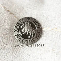 1'' Masonic Knights Templar Seal Crusaders Solomons Temple Badge Sheild Lapel Pins and Brooch Freemason Metal Pin Craft 3D