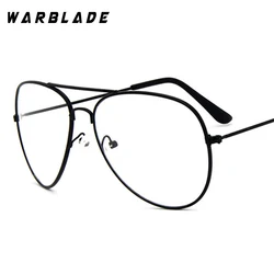 Classic Pilot Glasses Transparent Clear Glasses women Alloy Frame Optics Aviation Eyeglasses Men Lens oculos de sol WarBLade