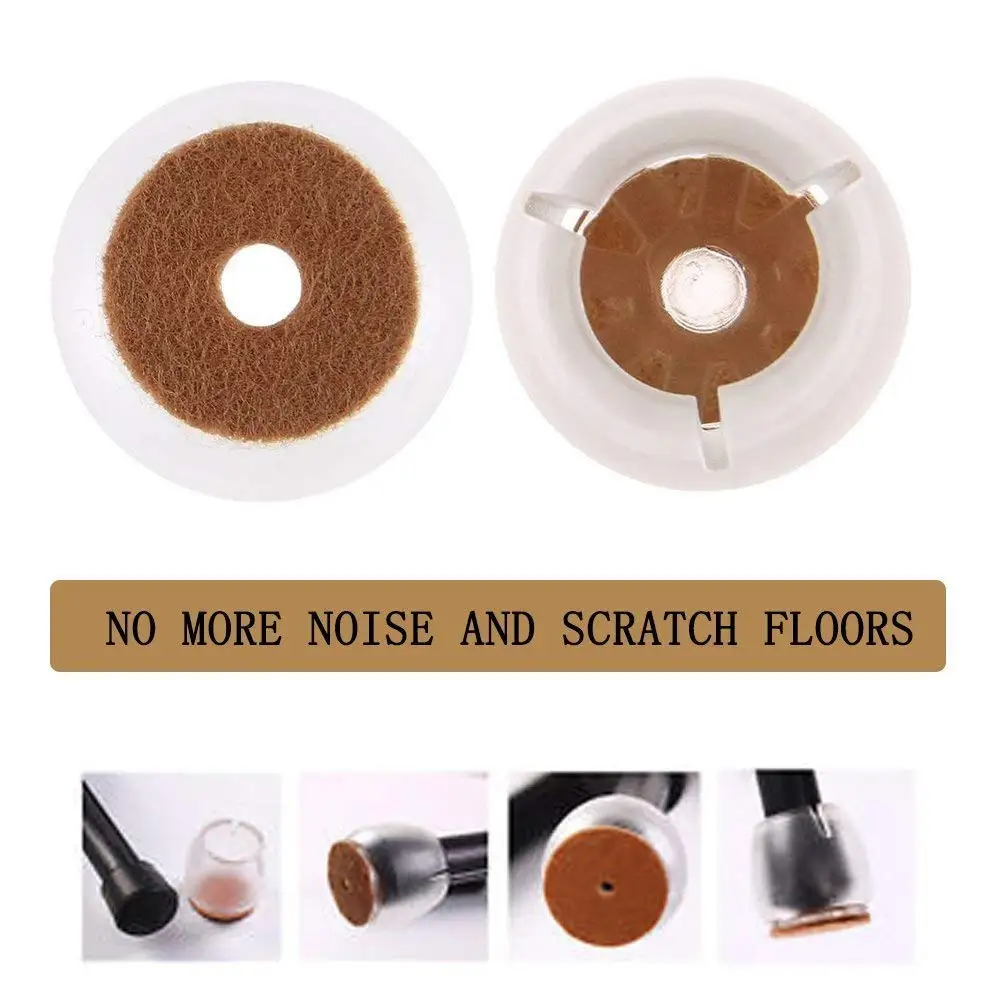 12Pcs Brand New Table Chair Leg Caps Assorted Round Square Rectangle Silicone Floor Protector Furniture Table Feet Covers