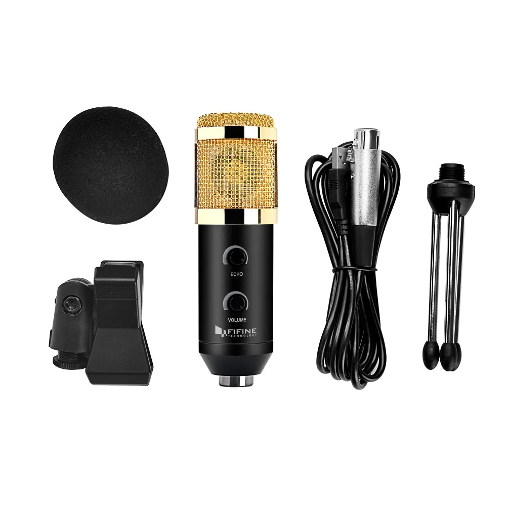 Fifine Plug & Play Desktop Usb Microfoons Voor Pc/Computer(Windows, Mac, Linux Ox), podcasting, Opname K058