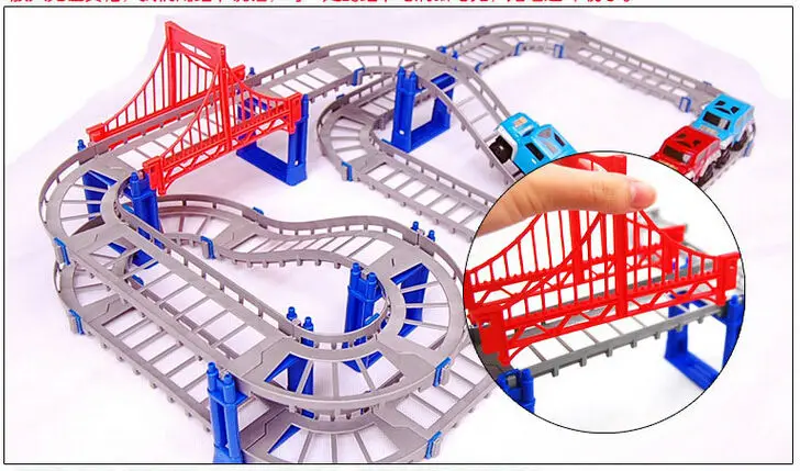 New Hot Sell 3D kids toys festive gifts Two-layer Spiral Track Roller Coaster Toy Electric Rail Car for Child Gift