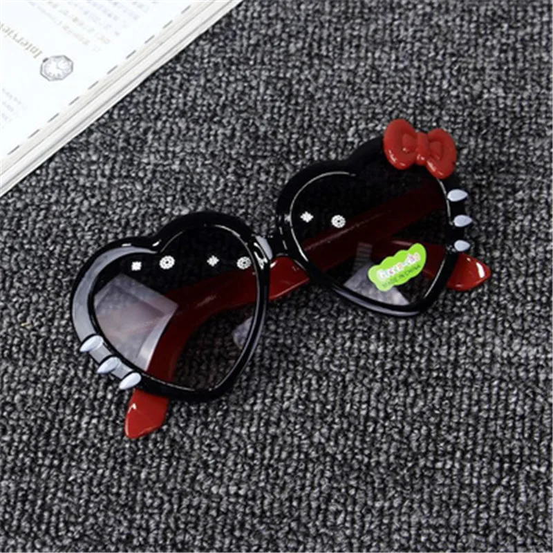 Beautyeye 2018 Fashion Summer Cartoon Cute Heart Bow Cat Sunglasses Glasses Eyeglasses Eyeware For Kids Girls Boys Child UV400