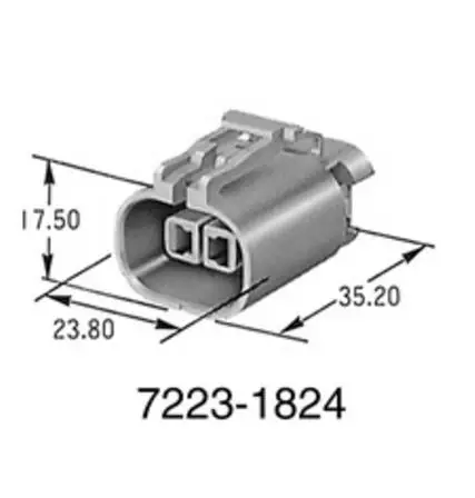 

Free shipping 2 Pin Grey Fuel Pump Automotive 2.8 series Connector Types With Pins and Wire Seals for NISSANS 7223-1824-40