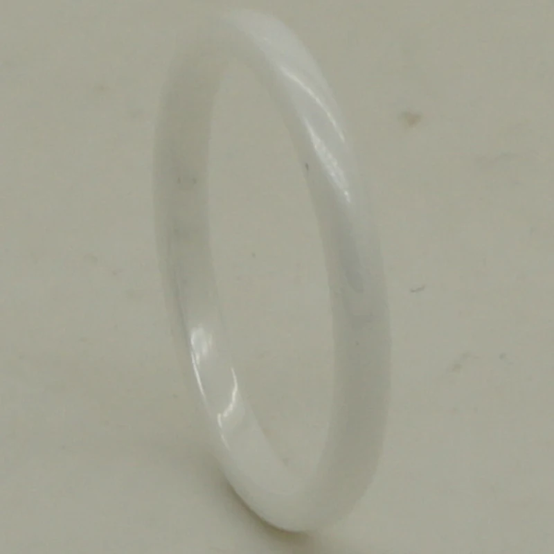 white color  simple dome women/girl fashion slim rare 2mm width    hi tech scratch proof ceramic ring 1pc