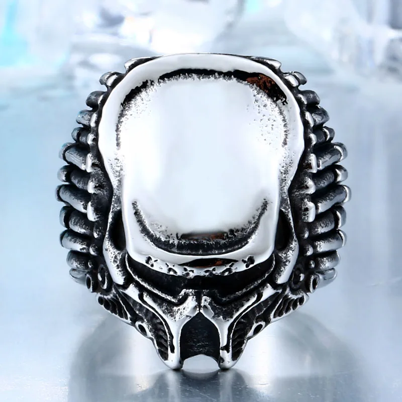 BEIER 2018Predator Elders Ring Factory Price Stainless Titanium Steel Punk Heavy Metal Movie Jewelry BR8-217