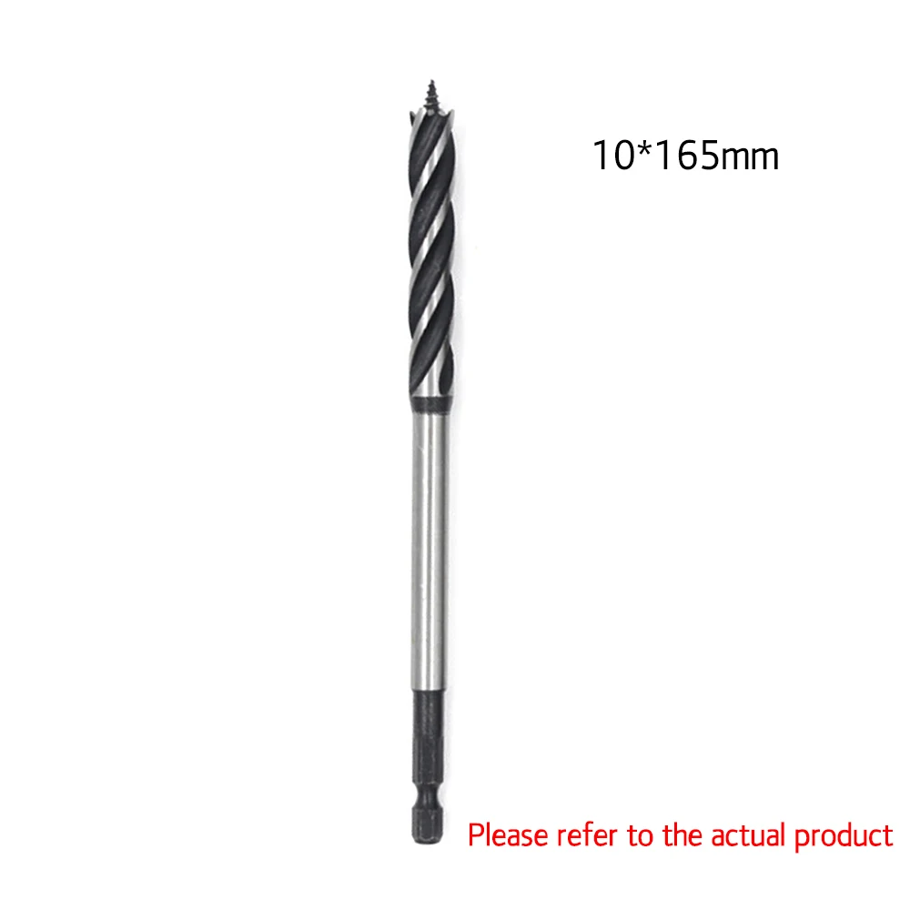 4Slot 4Flute Hex Drill Wood Stem Turn Metric Drill Bit Overall length 165mm Release Woodworking Twist Bits Woodwork Cutter Tool