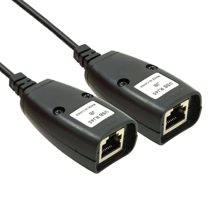 GuSou 1 Pair USB 2.0 USB2.0 Male & Female to Rj45 Female Extended Cable PC Printer Camera Net Cables