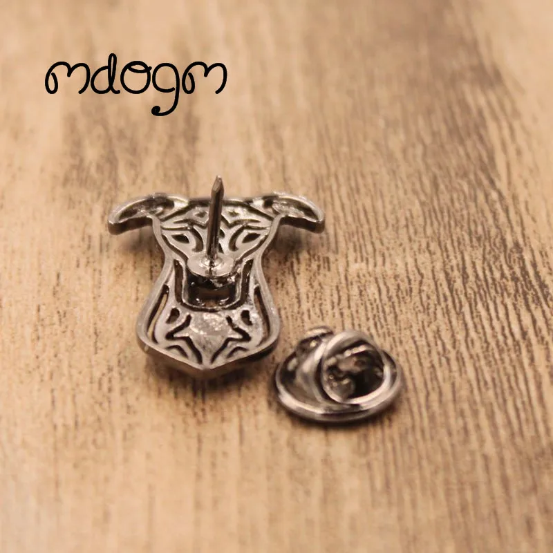 Mdogm Greyhound Dog Animal Brooches And Pins  Suit Cute Funny Metal Small Father Birthday Fahion Gift For Male Men B135